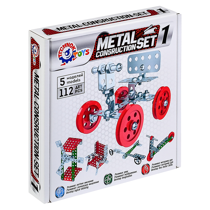 Конструктор металлический (112 деталей) Конструктор металлический (112 деталей)