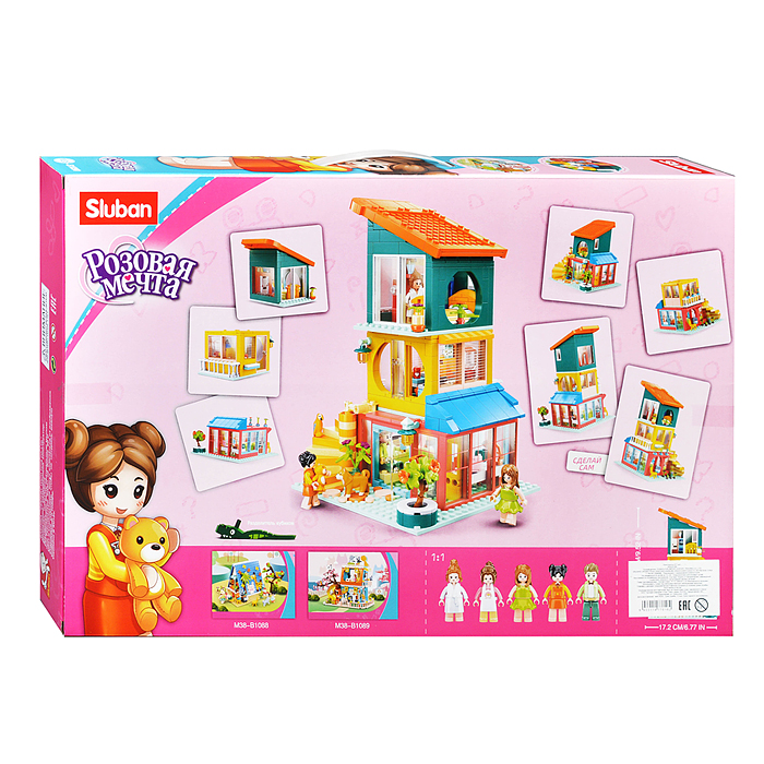 Фото к товару Конструктор M38-B1090 "Розовая мечта. Трехэтажный дом" (571 дет.) Конструктор M38-B1090 "Розовая мечта. Трехэтажный дом" (571 дет.)