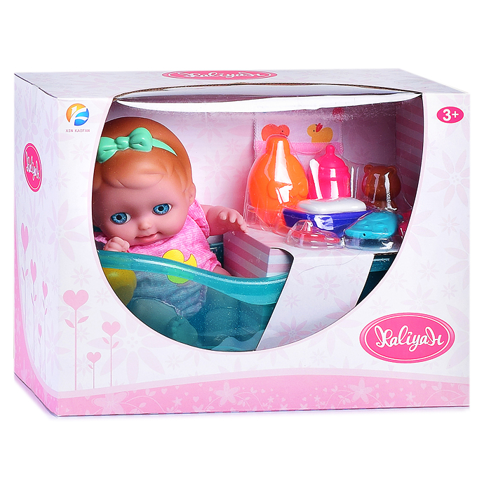 Игровой набор 717A "Пупс в ванной с аксессуарами" в коробке