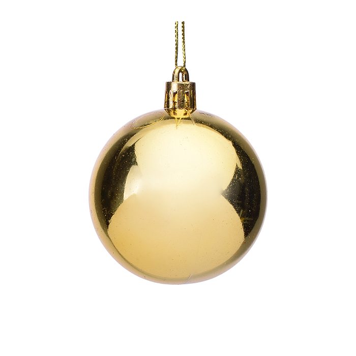 Набор новогодних украшений S2007 "Шарики и звездочки" 3-6см*27шт