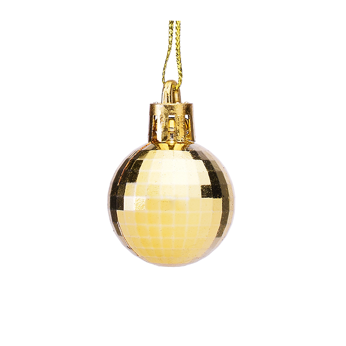 Набор новогодних украшений S2007 "Шарики и звездочки" 3-6см*27шт