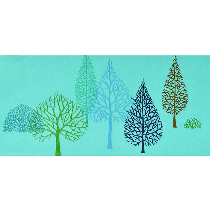 Бумага тишью c орнаментом. Деревья на белом фоне" 50x70 см, 17 г/м², 5 л, пластиковый пакет Бумага тишью c орнаментом. Деревья на белом фоне" 50x70 см, 17 г/м², 5 л, пластиковый пакет