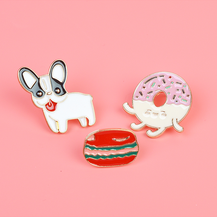 Фото к товару Набор значков "Music Dog" эмалированные, размер изделий: собака 2,2x2,4 см, пончик 2,4x2,6 Набор значков "Music Dog" эмалированные, размер изделий: собака 2,2x2,4 см, пончик 2,4x2,6