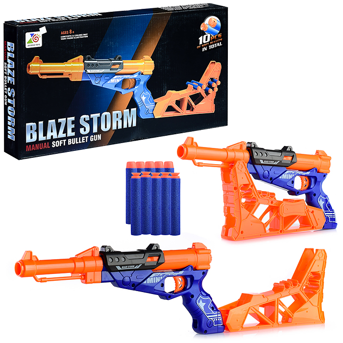 Бластер ZC7095 с мягкими полимерными пулями, в коробке Бластер ZC7095 с мягкими полимерными пулями, в коробке