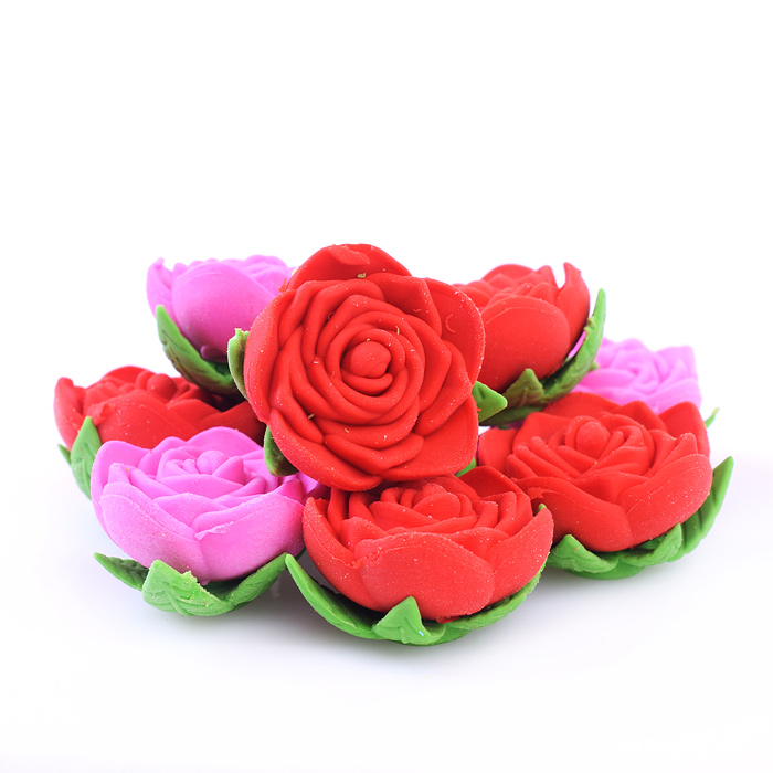 Ластик  "Роза" термопластичная резина, в банке , микс цвета, можно использовать как счетный материал