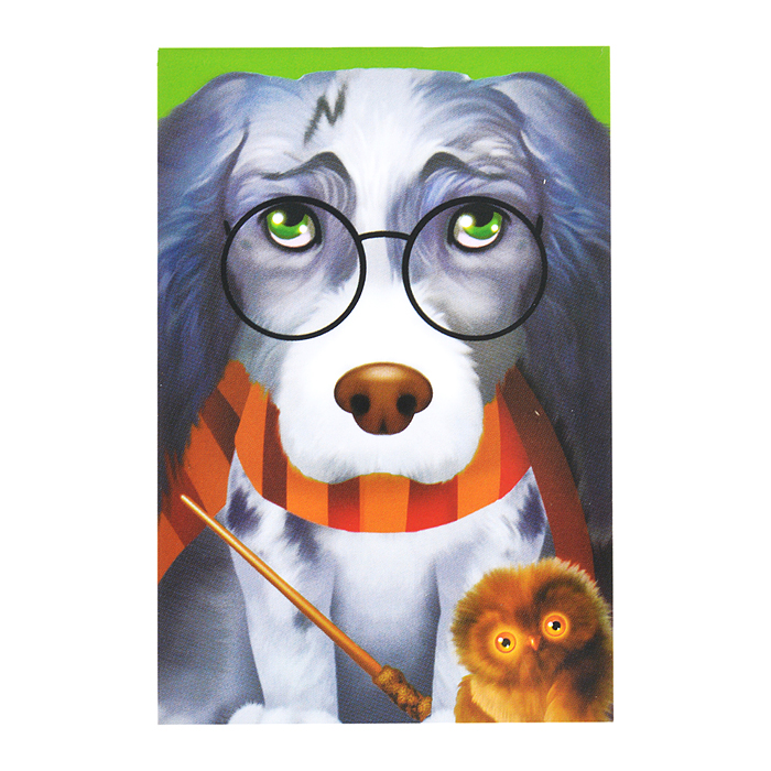 Блокнот 40л. Пес в кашне, формат А7, размер 65*98 мм, клетка, на скрепке, блок-офсет, цел Блокнот 40л. Пес в кашне, формат А7, размер 65*98 мм, клетка, на скрепке, блок-офсет, цел