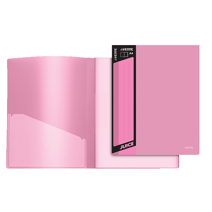 Папка с 30 вкладышами "Juicy" A4, 450 мкм, вкладыши 030 мкм, фактура "песок" внешний карма