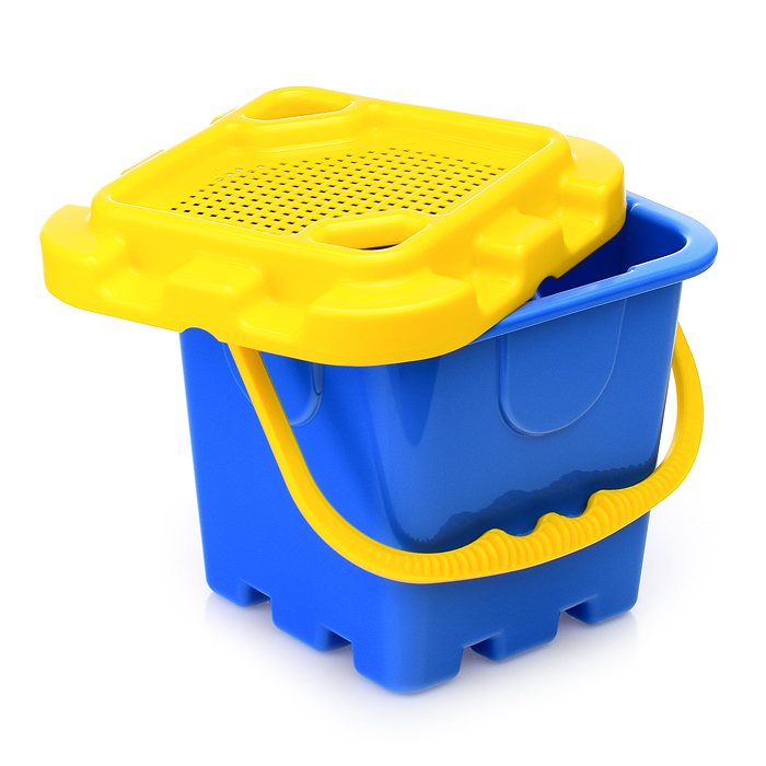 Набор №284: ведро-крепость большое, ситечко-крепость большое, лопатка №5, грабельки №5, лейка малая 