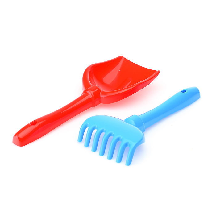 Набор №284: ведро-крепость большое, ситечко-крепость большое, лопатка №5, грабельки №5, лейка малая 