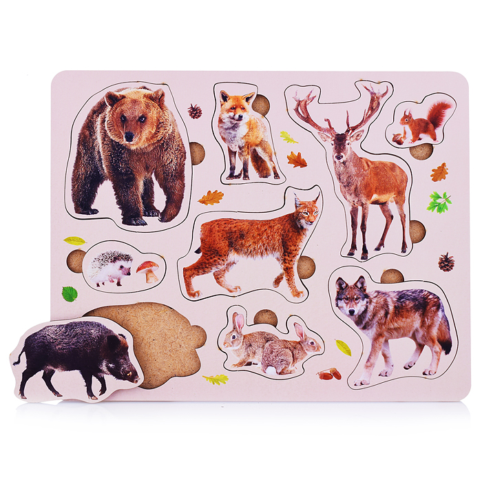 Рамка вкладыш "Лесные животные" Рамка вкладыш "Лесные животные"