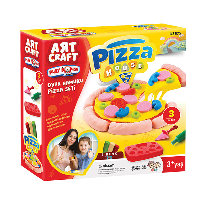 Фото к товару Набор для лепки "Мини-пиццерия" тесто 3х50г Набор для лепки "Мини-пиццерия" тесто 3х50г