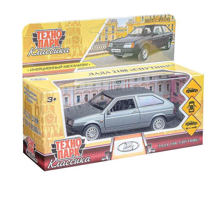 Фото к товару Машина металл LADA-2108 "Спутник", 12 см, (откр. двери, багаж, серый) в коробке Машина металл LADA-2108 "Спутник", 12 см, (откр. двери, багаж, серый) в коробке