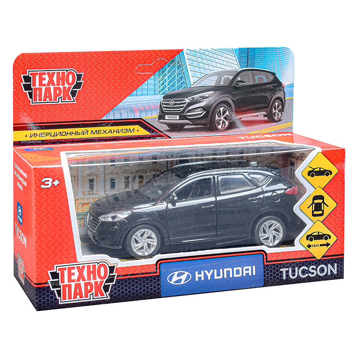 Фото к товару Машина металл Hyundai Tucson 12 см, (откр. двери, багаж., черный) инер, в коробке Машина металл Hyundai Tucson 12 см, (откр. двери, багаж., черный) инер, в коробке