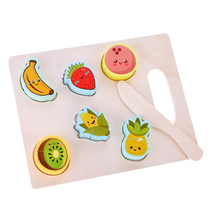 Пазл-вкладыш D1382 "Фрукты и овощи" на доске Пазл-вкладыш D1382 "Фрукты и овощи" на доске