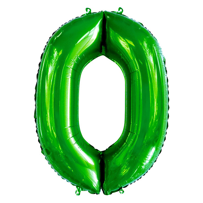 Шар (34''/86 см) Цифра, 0, Slim, Зеленый, 1 шт. в упак. Шар (34''/86 см) Цифра, 0, Slim, Зеленый, 1 шт. в упак.