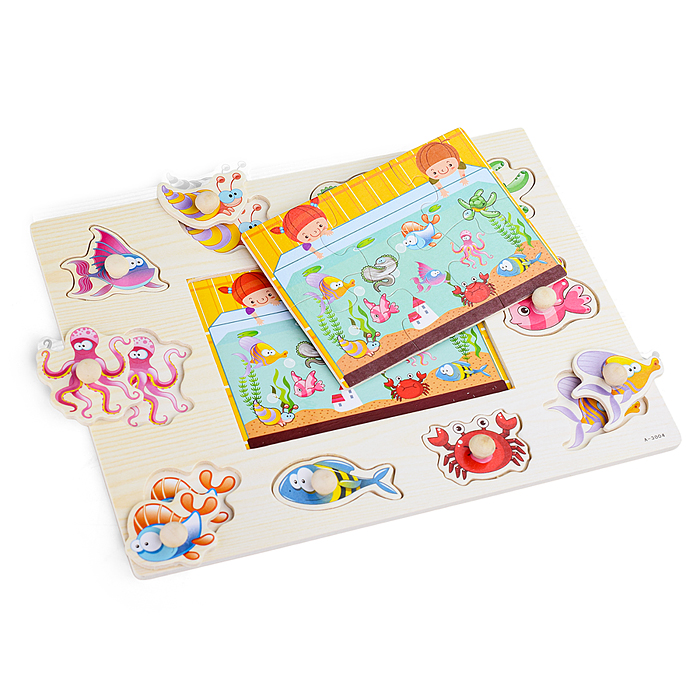 Пазл-вкладыш D1402 "Рыбки в аквариуме"