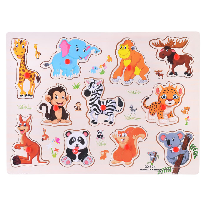 Пазл-вкладыш D1424 "Животный мир"