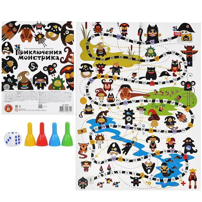 Настольная игра-ходилка "Приключения монстрика" Настольная игра-ходилка "Приключения монстрика"
