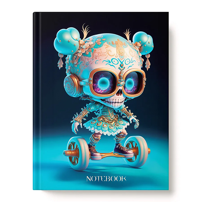 Книжка записная А6 80л. "Скелетон" Книжка записная А6 80л. "Скелетон"