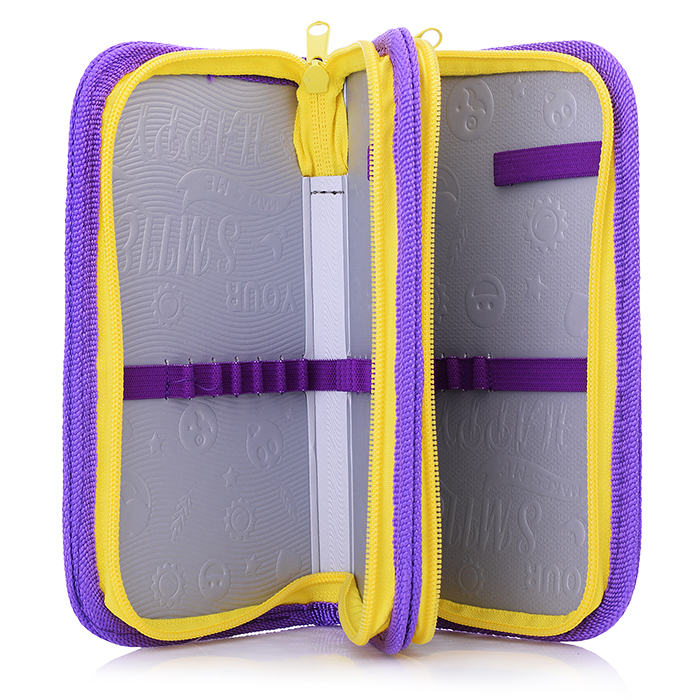 Пенал двухсекционный большой, печать на фольге+конгрев "Flower princess"