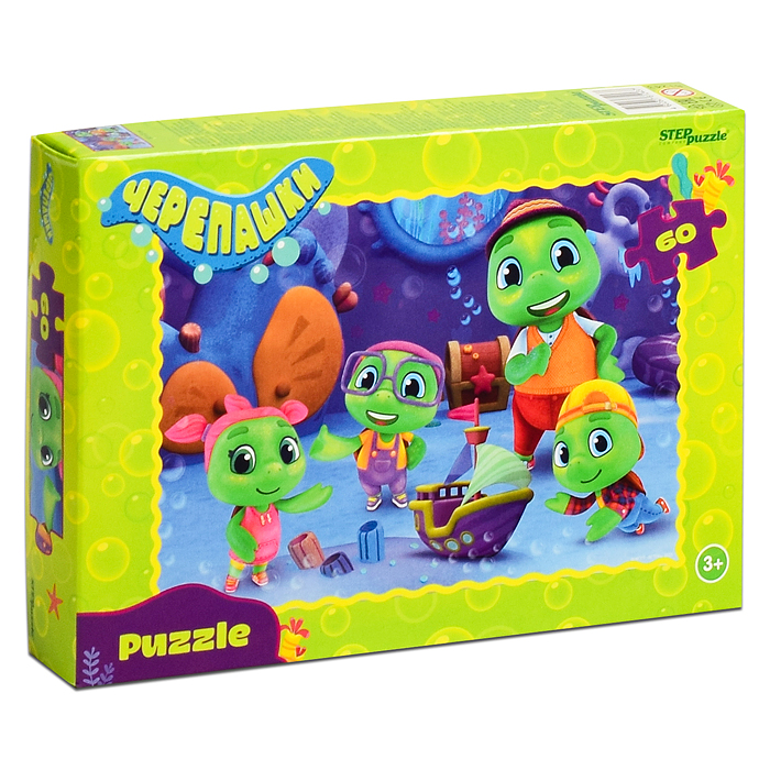 Пазлы 60 "Черепашки" (0+ Медиа) Пазлы 60 "Черепашки" (0+ Медиа)