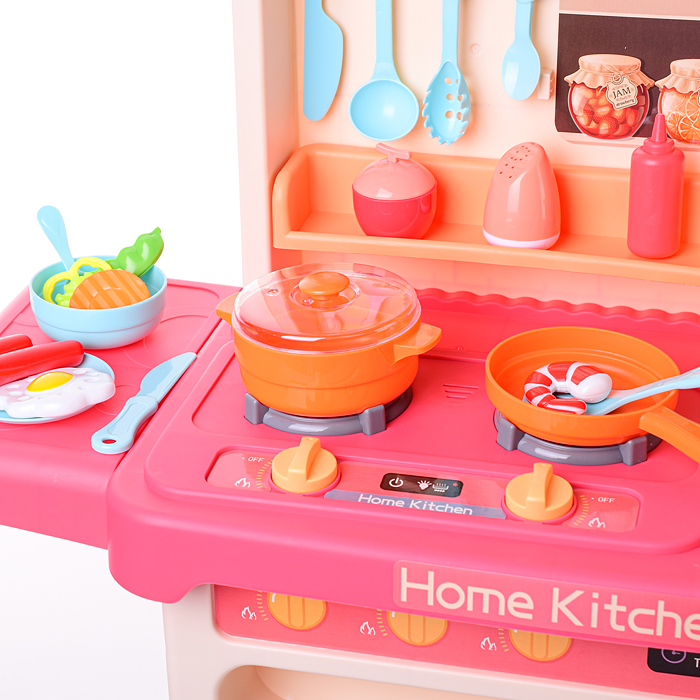 Фото к товару Игровой набор кухня 889-240 "Гурман" (свет, звук, пар) 69 предметов, в коробке Игровой набор кухня 889-240 "Гурман" (свет, звук, пар) 69 предметов, в коробке