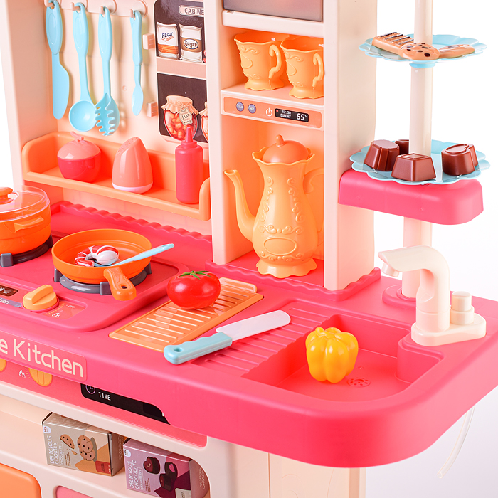 Фото к товару Игровой набор кухня 889-240 "Гурман" (свет, звук, пар) 69 предметов, в коробке Игровой набор кухня 889-240 "Гурман" (свет, звук, пар) 69 предметов, в коробке