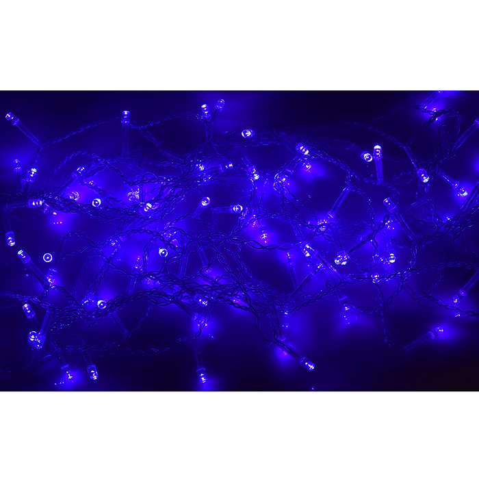 Фото к товару Электрогирлянда светодиодная 3 м, 96 ламп, синий Электрогирлянда светодиодная 3 м, 96 ламп, синий