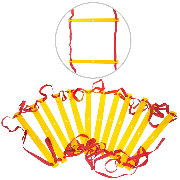 Лестница координационная (12 ступеней, 51х540см.) Лестница координационная (12 ступеней, 51х540см.)
