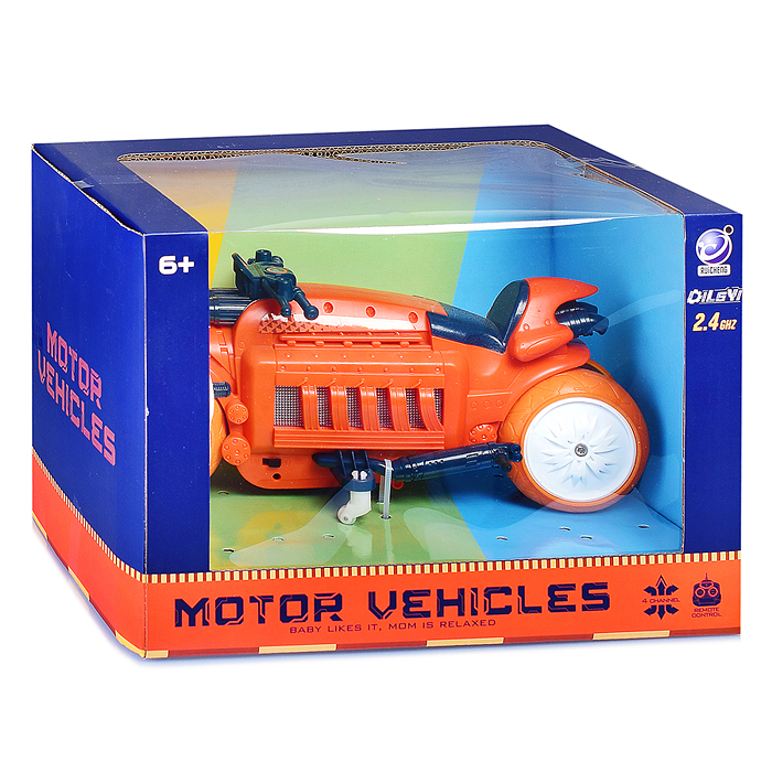 Фото к товару Мотоцикл 977 с подсветкой р/у 27 MHz, в коробке Мотоцикл 977 с подсветкой р/у 27 MHz, в коробке