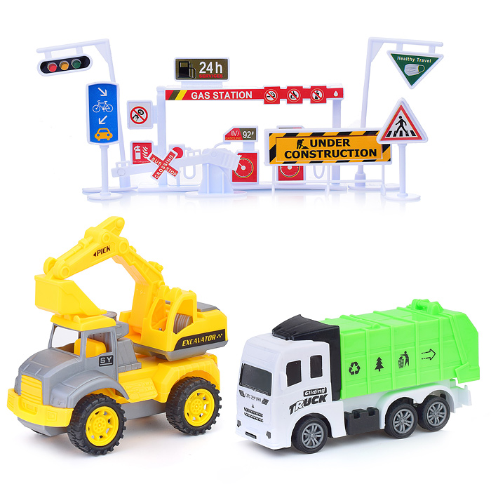 Набор спецтехники 601-1B с наклейками, в пакете Набор спецтехники 601-1B с наклейками, в пакете