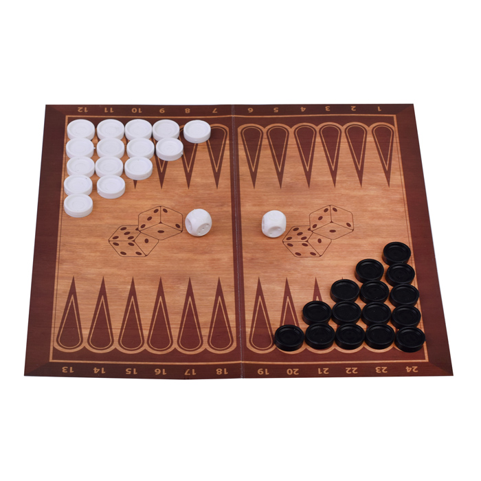 Фото к товару Игра настольная 3 в 1: шашки, шахматы, нарды Игра настольная 3 в 1: шашки, шахматы, нарды