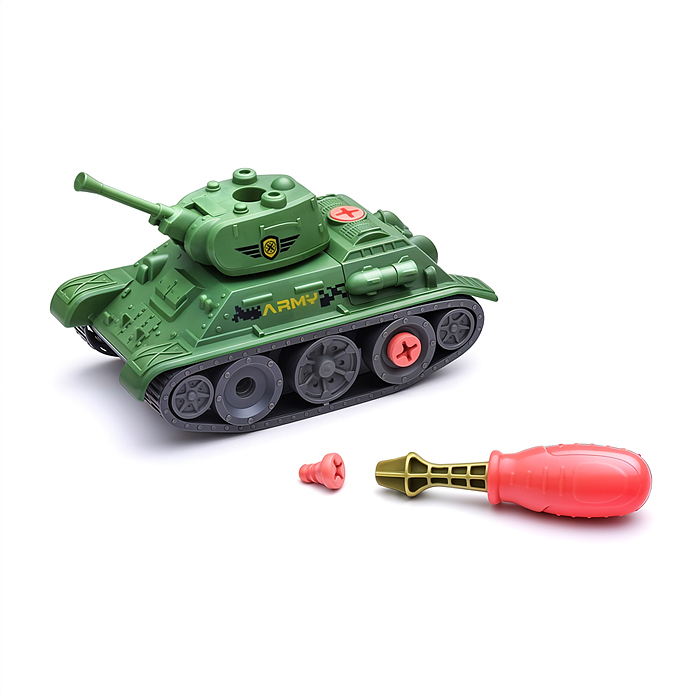 Конструктор BT0001-3 "Армия" с отвёрткой, в коробке