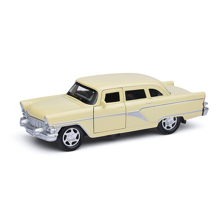 Фото к товару Машина металл ГАЗ-13 "Чайка" 12 см, (откр. двери, светло-желтый) инерц., в коробке Машина металл ГАЗ-13 "Чайка" 12 см, (откр. двери, светло-желтый) инерц., в коробке