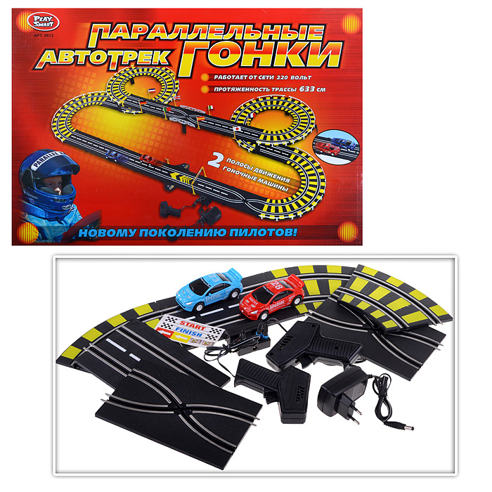 Автотрек 0813 "Параллельные гонки" в коробке Автотрек 0813 "Параллельные гонки" в коробке