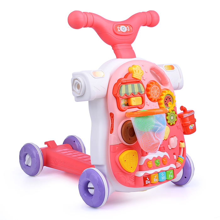 Игровой центр Y0074 4 в 1 (ходунки, каталка, самокат, игровой столик) в коробке