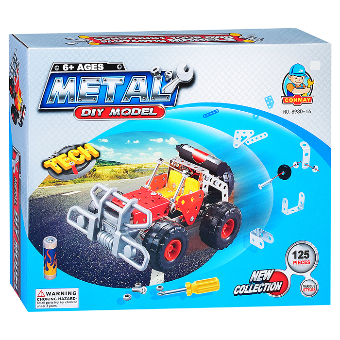 Конструктор 898D-16 "Джип" (125 дет.) в коробке Конструктор 898D-16 "Джип" (125 дет.) в коробке