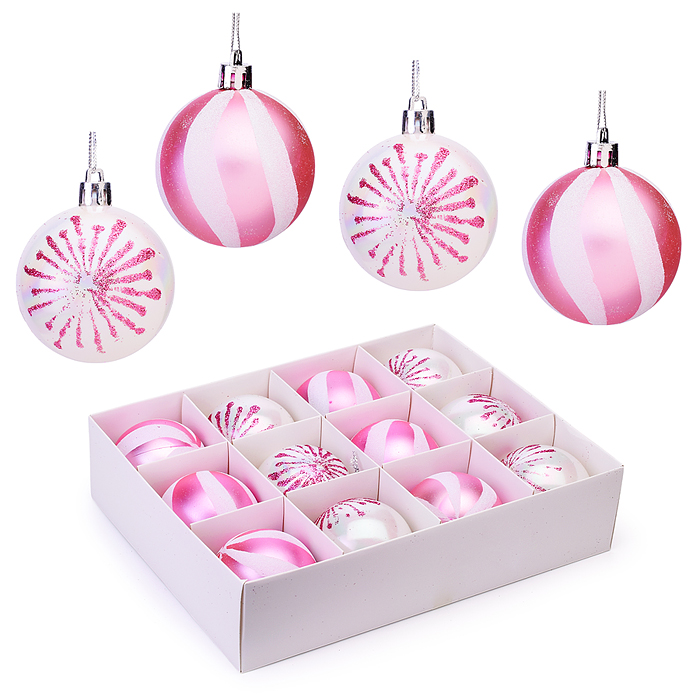 Набор новогодних шаров S2186 "Морозный блеск" Набор новогодних шаров S2186 "Морозный блеск"