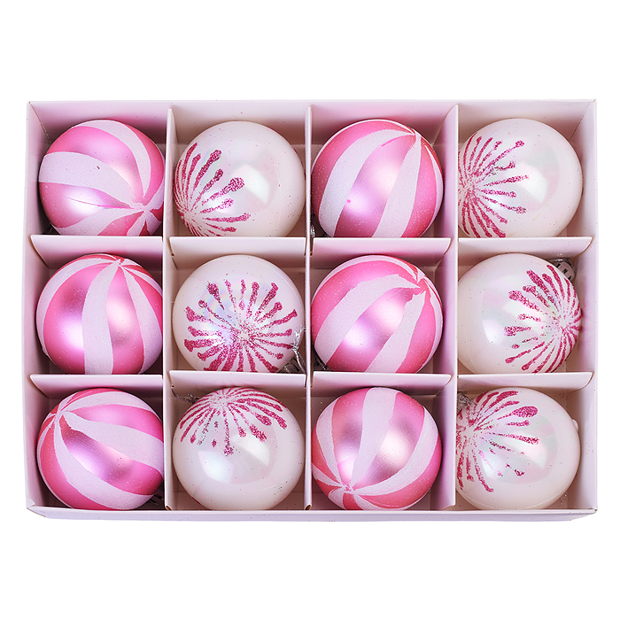 Фото к товару Набор новогодних шаров S2186 "Морозный блеск" Набор новогодних шаров S2186 "Морозный блеск"