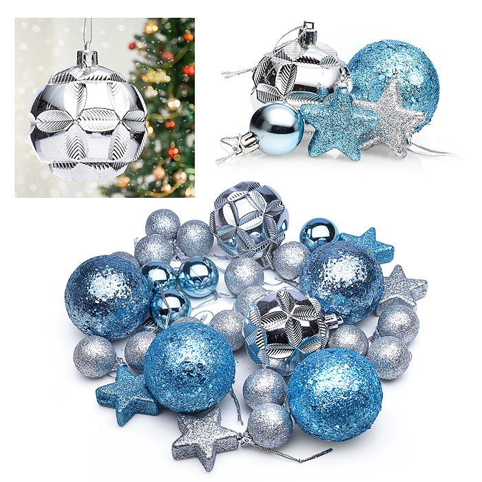 Набор новогодних шаров S2192 "Волшебная ночь" Набор новогодних шаров S2192 "Волшебная ночь"