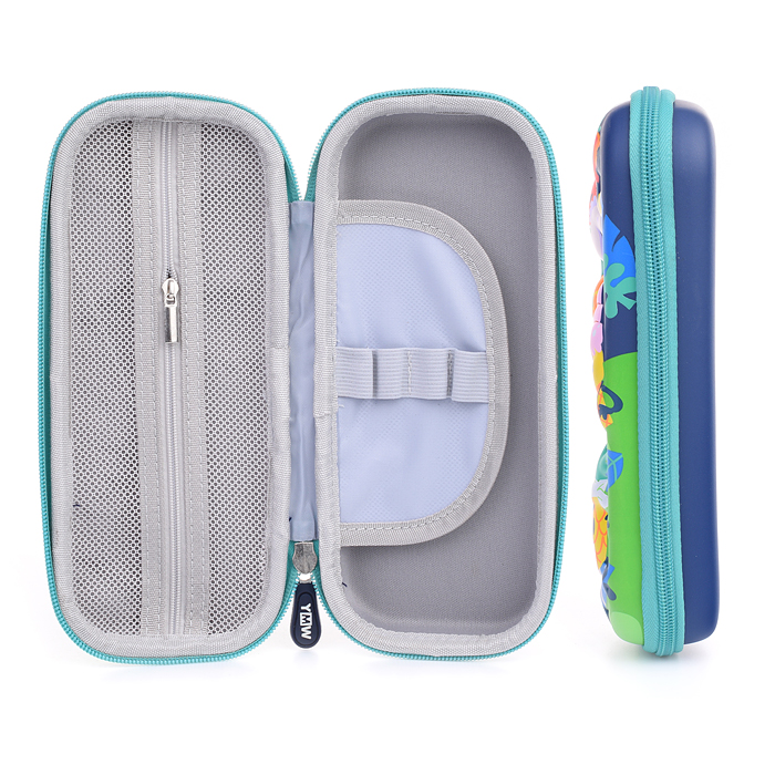 Пенал 1 отделение 1 откидная планка-органайзер, карман-сетка EVA молния, объемный рисунок, 