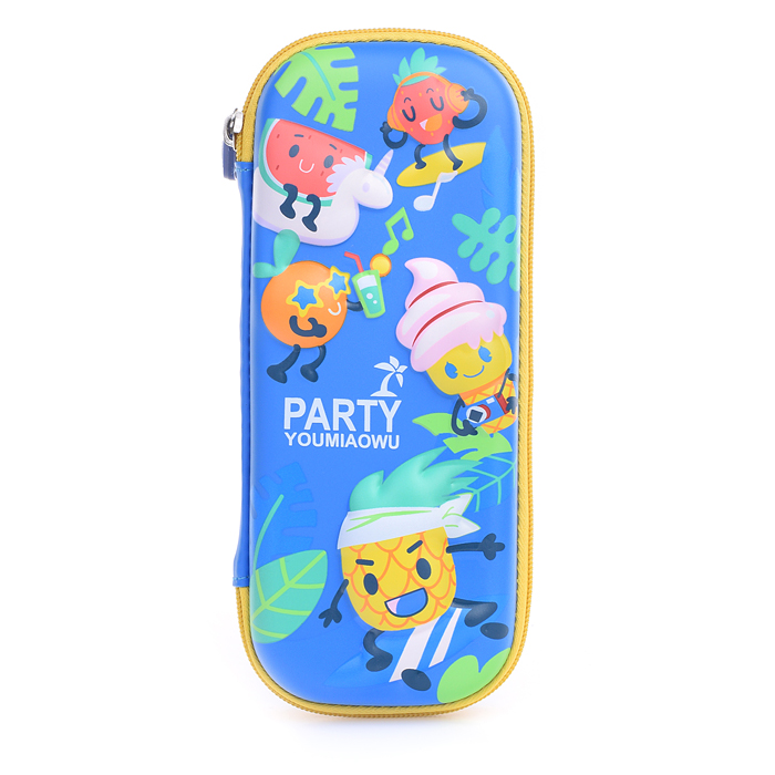 Пенал 1 отделение 1 откидная планка-органайзер, карман-сетка EVA молния, объемный рисунок, 