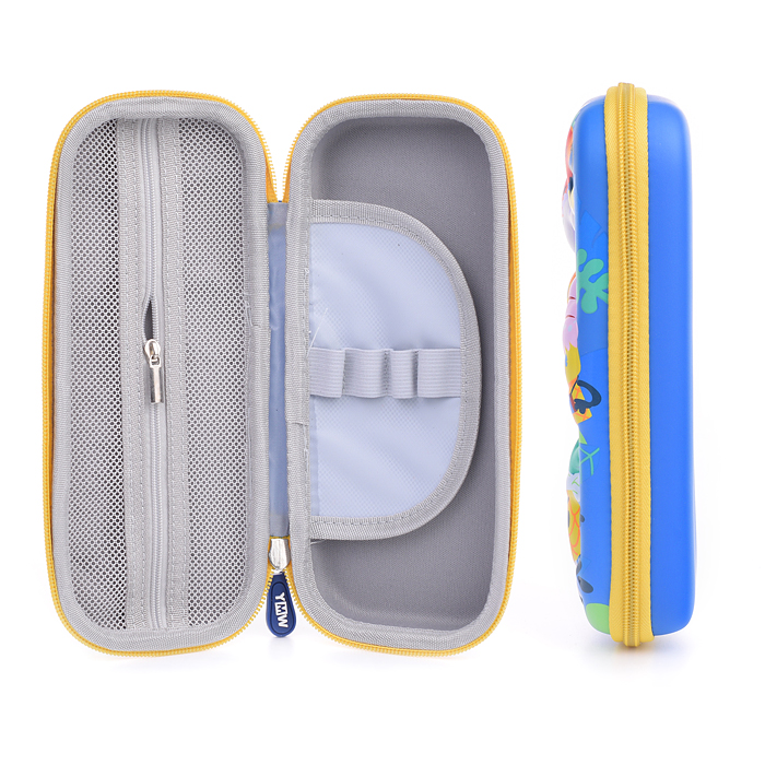 Пенал 1 отделение 1 откидная планка-органайзер, карман-сетка EVA молния, объемный рисунок, 