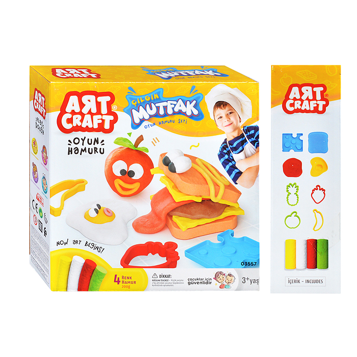 Набор для лепки "Веселая кухня" тесто 4х50г. Набор для лепки "Веселая кухня" тесто 4х50г.