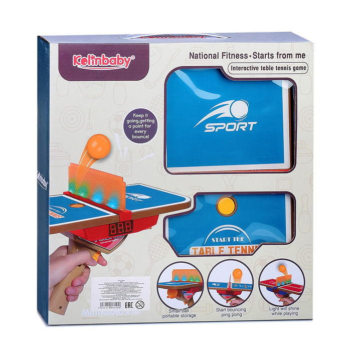Фото к товару Мини стол 909E Теннис с подсветкой и счетом, в коробке Мини стол 909E Теннис с подсветкой и счетом, в коробке
