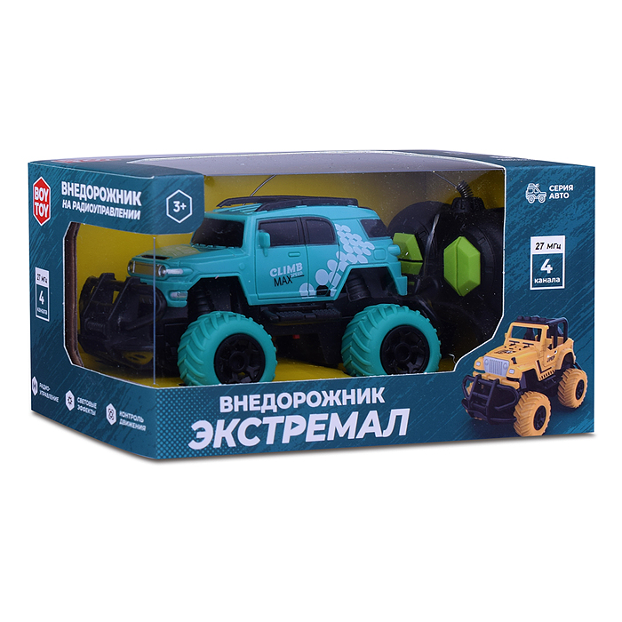 Фото к товару Машина BT0020-1 "Внедорожник Экстремал" р/у, 27 MHz, в коробке Машина BT0020-1 "Внедорожник Экстремал" р/у, 27 MHz, в коробке