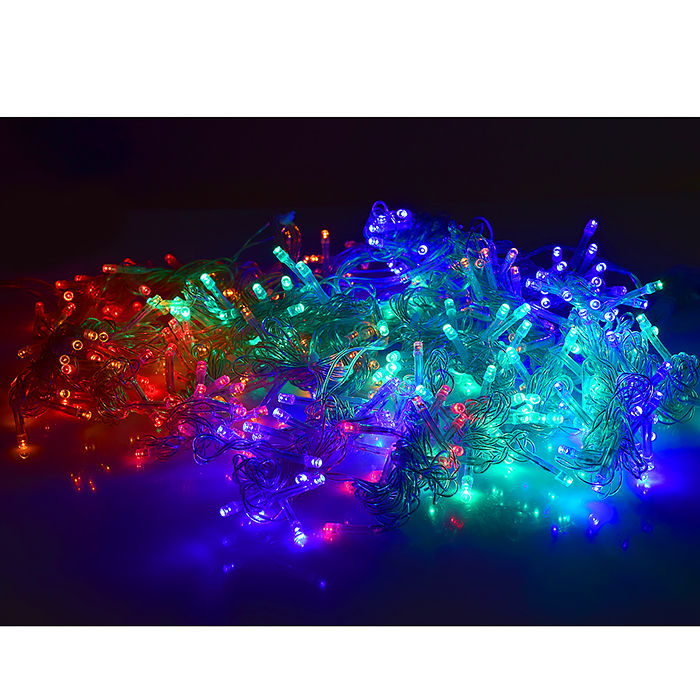 Фото к товару Электрогирлянда-занавес 3*2м, 320 ламп, цветная Электрогирлянда-занавес 3*2м, 320 ламп, цветная