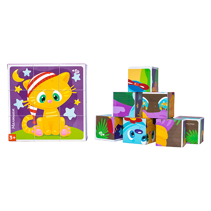 Кубики "Малышам" (без обклейки) 9 шт. Кубики "Малышам" (без обклейки) 9 шт.