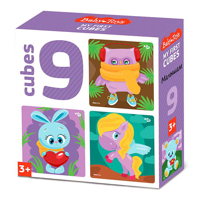 Фото к товару Кубики "Малышам" (без обклейки) 9 шт. Кубики "Малышам" (без обклейки) 9 шт.