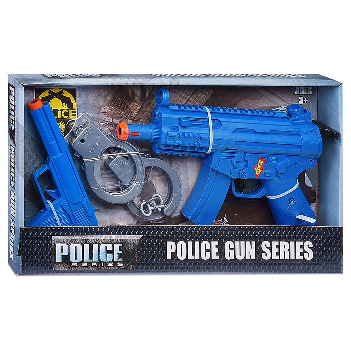 Фото к товару Набор полицейского 610-20 с оружием и наручниками, на батарейках, в коробке Набор полицейского 610-20 с оружием и наручниками, на батарейках, в коробке